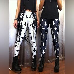 BlackMilk “Cross of St. Peter” Ladies Size Medium Inverted Cross Leggings